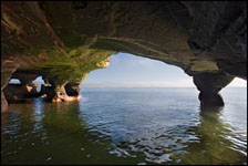 Sand Island sea cave, Apostle Islands National Lakeshore, Wisconsin, Lake Superior