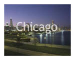Chicago Evening Skyline from Shedd Aquarium