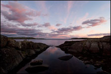 Sunset near Rock Harbor, Isle Royale National Park, Michigan, Lake Superior