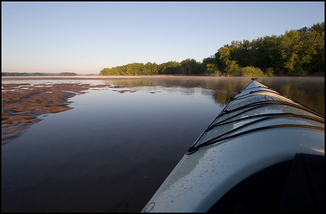 Kayaking the Wisconsin River near Portage