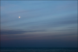 Lake Superior Moonset, Presque Isle, Upper Michigan