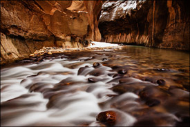 The Narrows in Winter, Zion National Park, Utah