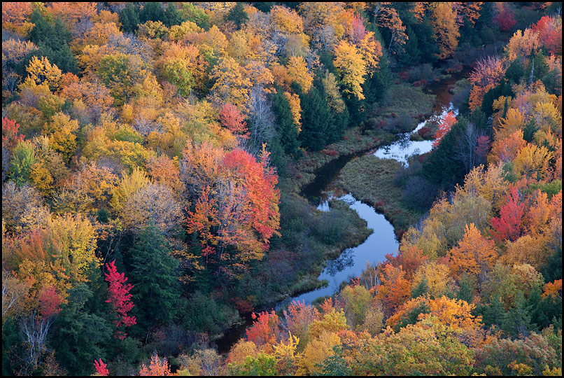 Little Carp River, Lake of the Clouds after Sunset, Porcupine Mountains Wilderness State Park, Upper Michigan, Picture
