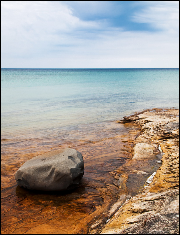 Miners Beach Sandstone, Lake Superior, Pictured Rocks National Lakeshore, Upper Michigan Picture