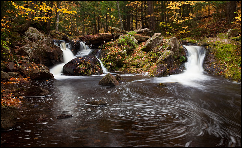 Overlooked Falls Waterfall, Porcupine Mountains Wilderness State Park, Upper Michigan, Picture