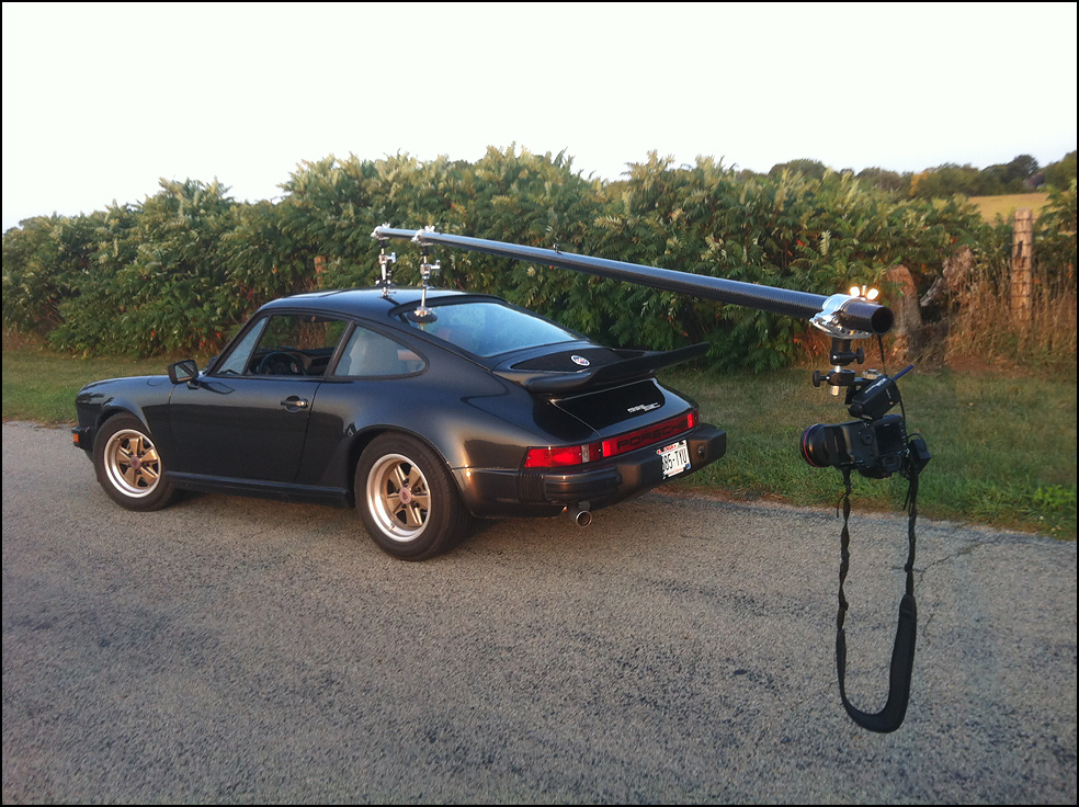 Car Rig Photography with carbon fiber boom